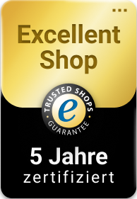 Trusted Shops Excellent Shop: 5 Jahre zertifiziert